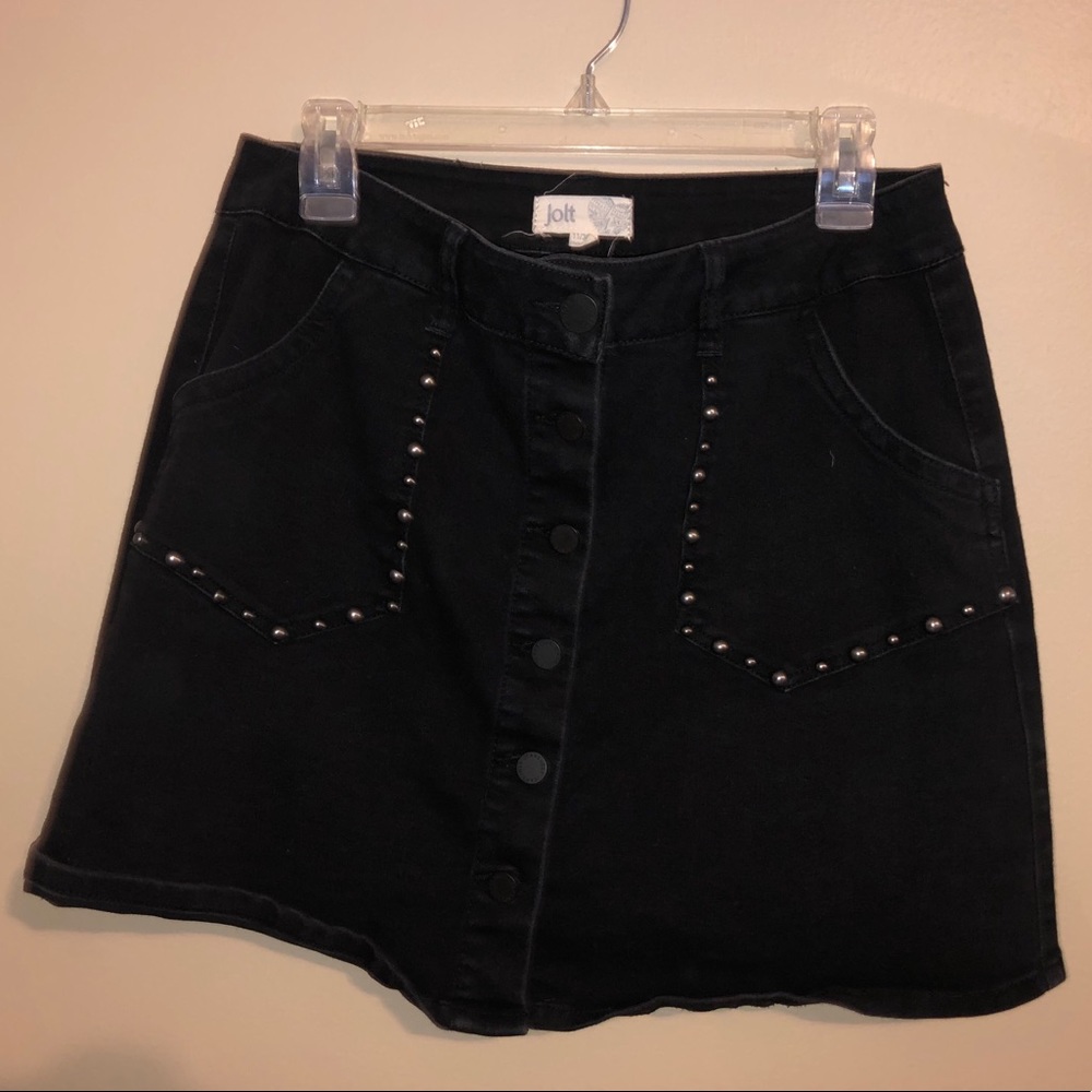 Black Jean Skirt
